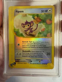 2003 Pokemon - Aipom Reverse Holo E Reader Aquapolis 67/147 - PSA 9 Mint! WOTC - Image 3