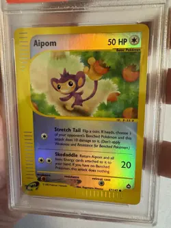 2003 Pokemon - Aipom Reverse Holo E Reader Aquapolis 67/147 - PSA 9 Mint! WOTC - Image 4