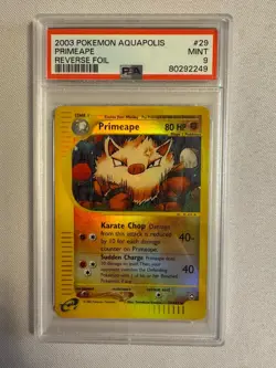 2003 Pokemon Primeape Reverse Holo Rare E Reader Aquapolis 29/147 - PSA 9 Mint! - Image 1
