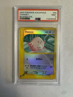 2003 Pokemon - Chansey Reverse Holo E Reader Aquapolis 69/147 - PSA 9 Mint! WOTC - Image 2