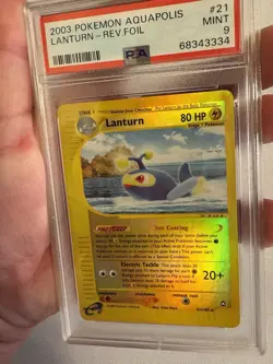 2003 Pokemon Lanturn Reverse Holo Rare E Reader Aquapolis 21/147 PSA 9 Mint WOTC - Image 4