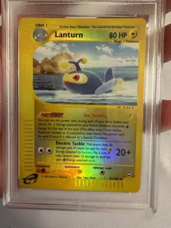 2003 Pokemon Lanturn Reverse Holo Rare E Reader Aquapolis 21/147 PSA 9 Mint WOTC - Image 5