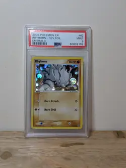 PSA 9 Rhyhorn Ex Emerald Reverse Holo Foil 53/106 Stamped Pokemon Cards BGS CGC - Image 1