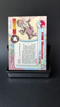 Hitmonlee #106 - Blue Topps Chrome Series 2 Pokemon Card NM - Image 2