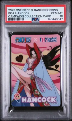 2025 One Piece X Baskin Robbins Campaign Collection Cards Boa Hancock PSA 10 - Image 1