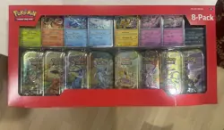 Costco Pokemon Prismatic Evolutions 8 Mini-Tins with Promo Cards Sealed - Image 1