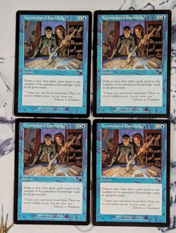 MTG - Accumulated Knowledge - Nemesis NM [X4] PLAYSET - Image 1