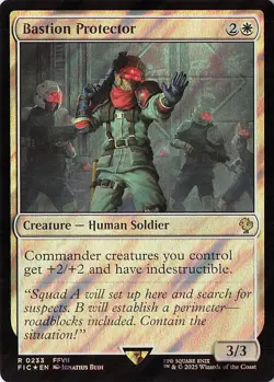 Bastion Protector (Surge Foil) R Commander: FINAL FANTASY 233 NM - Image 1