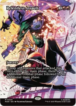 1 x Relentless Assault - Borderless - Marvel Universe Eternal Legal - LP - MTG - Image 1