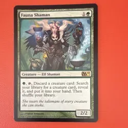 Fauna Shaman Core Set 2011 M11 Creature Elf Shaman Green Rare Regular - Image 1