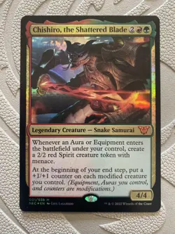 Chishiro, the Shattered Blade NEC Foil Commander Kamigawa Neon Dynasty MTG Magic - Image 1