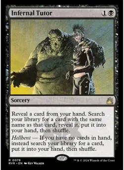 Infernal Tutor #78 Foil Ravnica Remastered NM - Image 1