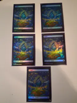 MTG Dominaria United Showcase Foil Basic Lands Stained Glass Assorted Lot Of 17 - Image 3