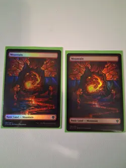 MTG Dominaria United Showcase Foil Basic Lands Stained Glass Assorted Lot Of 17 - Image 5