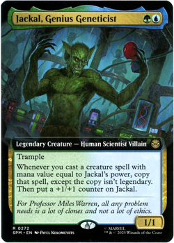 Jackal, Genius Geneticist (Extended Art) - 0272 - Marvel's Spider-Man MTG - Image 1