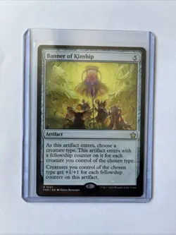 1x Banner of Kinship 0127 MTG FDN Foundations Rare NM x1 a02 - Image 1
