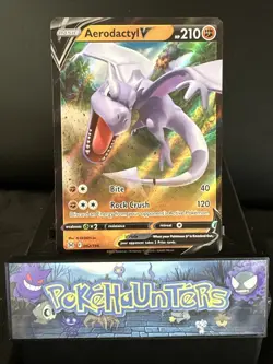 Pokemon Card Aerodactyl V 092/196 Lost Origin Rare Holo Near Mint - Image 1