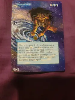 Force of Will Alliances Magic The Gathering Hand Painted Alter Art Alternate Mtg - Image 4