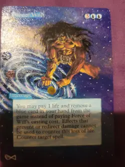 Force of Will Alliances Magic The Gathering Hand Painted Alter Art Alternate Mtg - Image 5