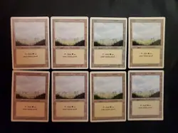 8x REVISED PLAINS (B) Basic Land Mana Mixed Condition MTG Magic The Gathering * - Image 1