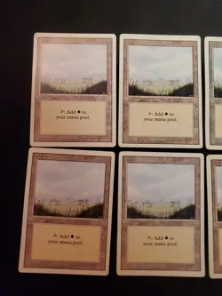 8x REVISED PLAINS (B) Basic Land Mana Mixed Condition MTG Magic The Gathering * - Image 2