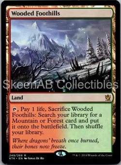 MTG SkeenAB Wooded Foothills Khans of Tarkir NM - Image 1