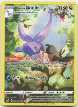 Hisuian Goodra GG21/GG70 Holo Crown Zenith Galarian Gallery Pokemon NM/M - Image 1