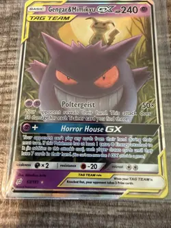 Gengar & Mimikyu GX Sm-Team Up 53/181 Ultra Rare Holo 240 HP English 2019 - Image 5