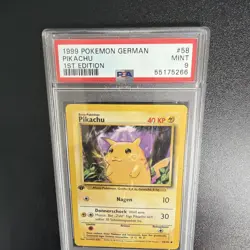 1999 Pokemon GERMAN Pikachu 58 - 1st Edition - Mint PSA 9 - Image 2
