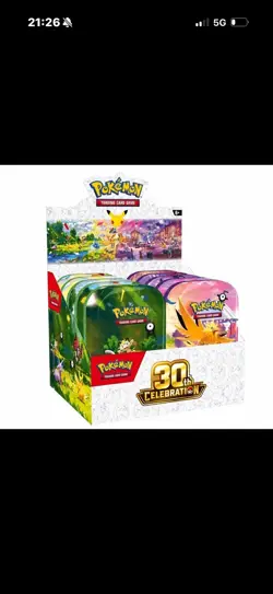 (PRESALE) Pokemon 30th Anniversary Mini Tin Display Factory Sealed(10 Mini Tins) - Image 1