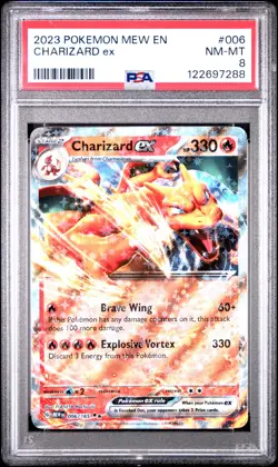 2023 POKEMON MEW EN-151 #006 CHARIZARD EX PSA 8 - Image 1