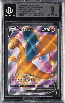 2020 POKEMON SWSH BLACK STAR PROMO #050 CHARIZARD V BGS 9 - Image 1