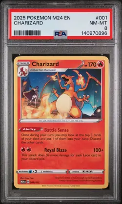2025 POKEMON M24 EN-MCDONALD'S COLL #001 CHARIZARD PSA 8 - Image 1