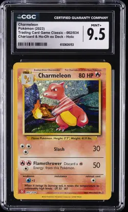 2023 POKEMON TCG CLASSIC - CHARIZARD & HO-OH EX DECK - HOLO CHARMELEON CGC 9.5 - Image 1