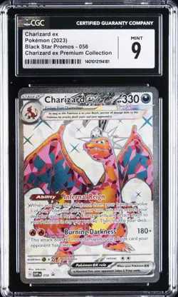 2023 POKEMON BLACK STAR PROMOS #056 CHARIZARD EX CGC 9 - Image 1