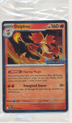Pokemon Delphox 013/086 Stamped Chaos Rising Sealed Best Buy Promo TCG - Image 1