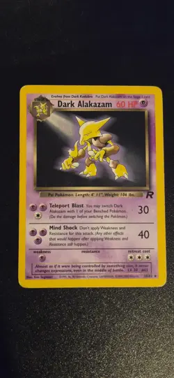 Dark Alakazam 18/82 Unlimited Rare Team Rocket Pokemon MP - Image 1
