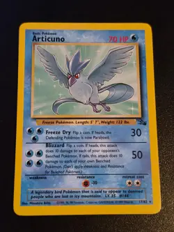 Articuno 17/62 Unlimited Rare Fossil Pokemon NM - Image 1