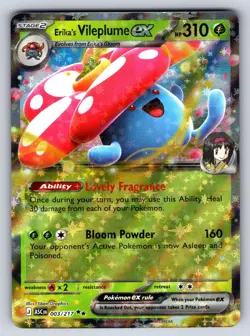 Erika's Vileplume ex 003/217 Holo Double Rare ME: Ascended Heroes Pokemon TCG NM - Image 1