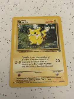 Pokemon Pikachu 60/64 Jungle 1st Edition Regular Common Basic 50 HP English Sug… - Image 1