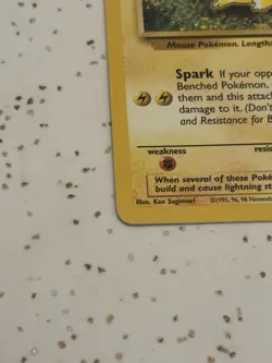 Pokemon Pikachu 60/64 Jungle 1st Edition Regular Common Basic 50 HP English Sug… - Image 2