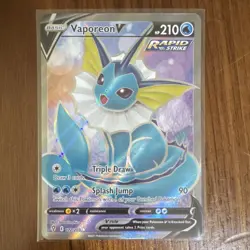 Pokemon Vaporeon V 172/203 Evolving Skies Ultra Rare Holo Full Art HP 210 - Image 1