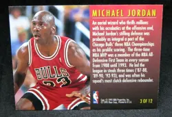 MICHAEL JORDAN 1995-96 FLEER TOTAL D INSERT CARD#3 PSA8!BULLS G GOAT HOF - Image 4
