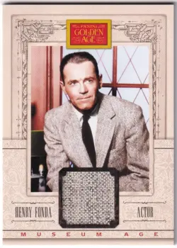 2013 Panini Golden Age Henry Fonda Museum Age Material Memorabilia Relic Card #3 - Image 1