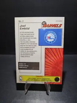 2023-24 Panini Nba Hoops Premium Stock - Retro Net Marvels Joel Embiid #3 - Image 2
