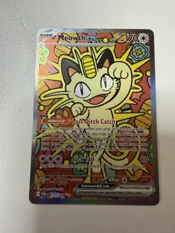 Meowth ex 121/088 SIR ME03: Perfect Order Pokemon Special Illustration Rare Mint - Image 1