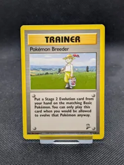 Pokemon Breeder Non-Holo Rare WOTC Pokemon Card 105/130 Base 2 Set NM - Image 1