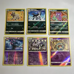 Pokemon TCG Mid-Era 2015-2019 Reverse Holo Lot Psychic + Dark 6 card lot - Image 1