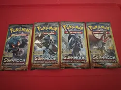 POKEMON Sun & Moon BURNING SHADOWS 3 Card Mini Booster Packs Complete Art Set - Image 2