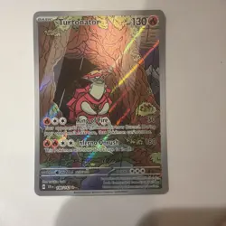 Pokemon TCG Turtonator Stellar Crown Illustration Rare Card 146/142 - Image 1